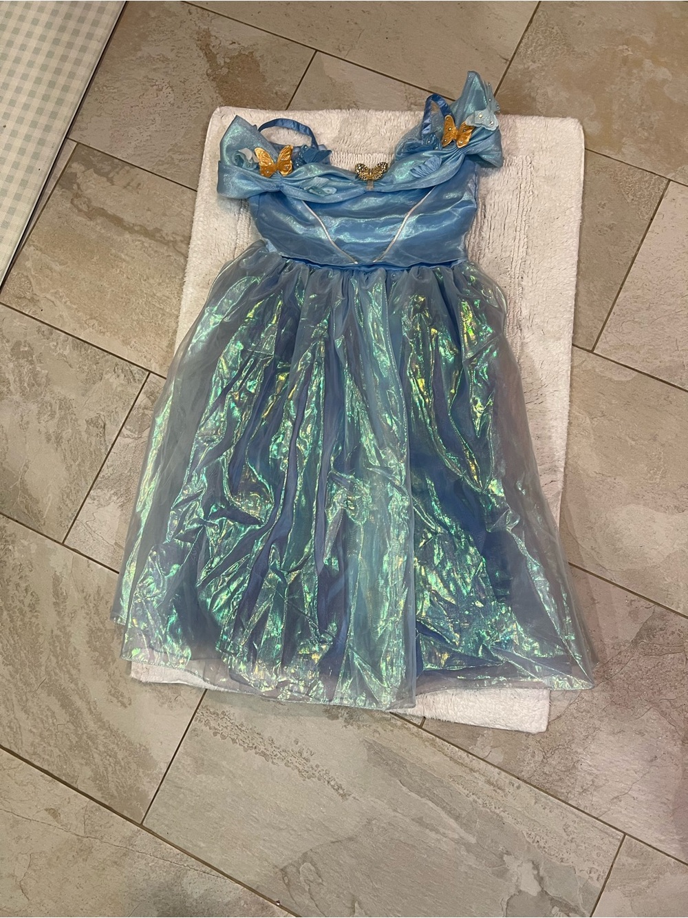 Disney store Cinderella dress Cinderella live Action Butterfly Costume size 5/6